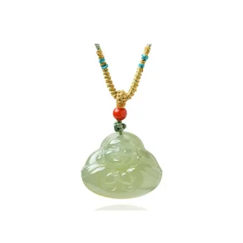 Cuizu Niche Premium Pendant, Zodiac Buddha Green Jade Unisex