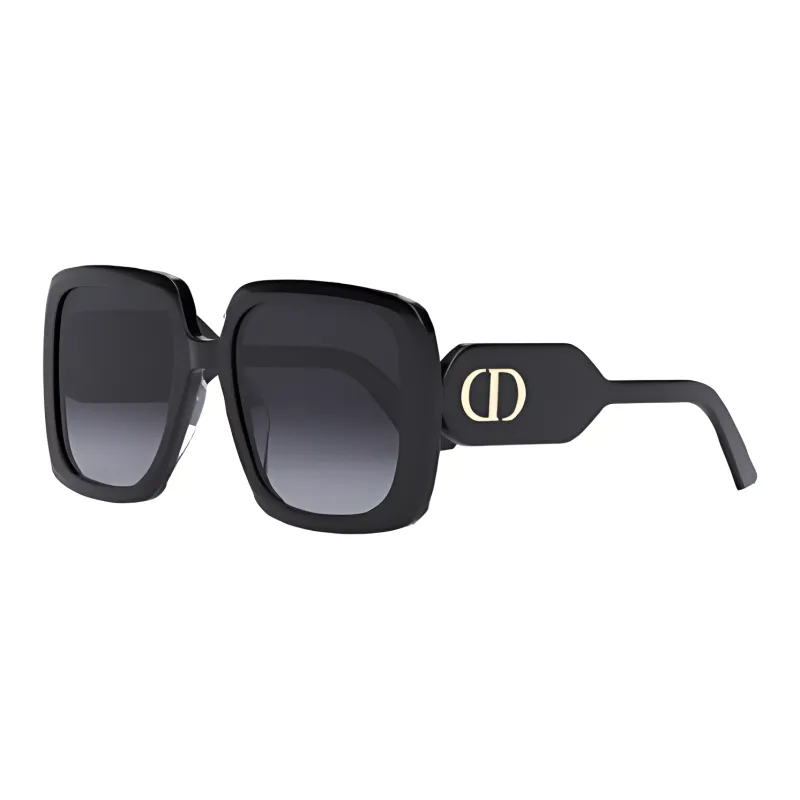 DIOR Plastic Irregular Shape Sunglasses Women's Black-0