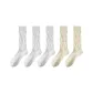 White 3+Ecru 2[5 Pack]