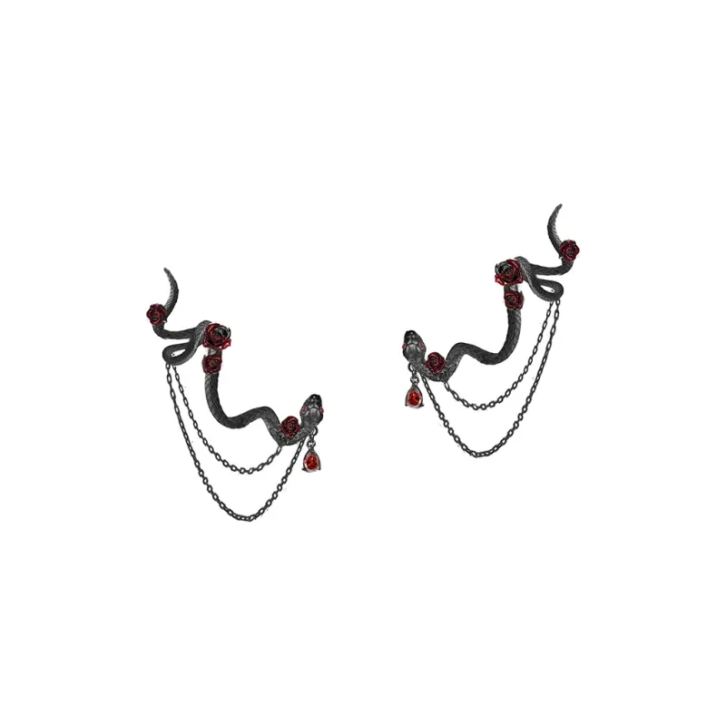 Masw Rose Niche Urban Chic Style Copper Alloy Clip on Earrings With Integrated Pin And Clip Women's-3