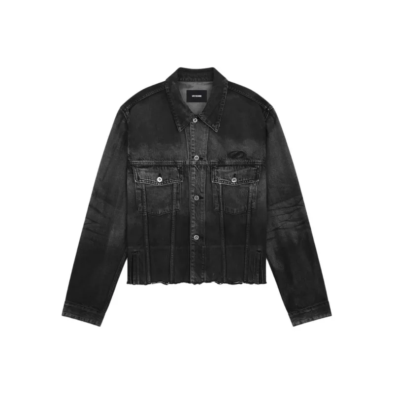 WE11DONE SS25 Denim Jacket Unisex Black-0