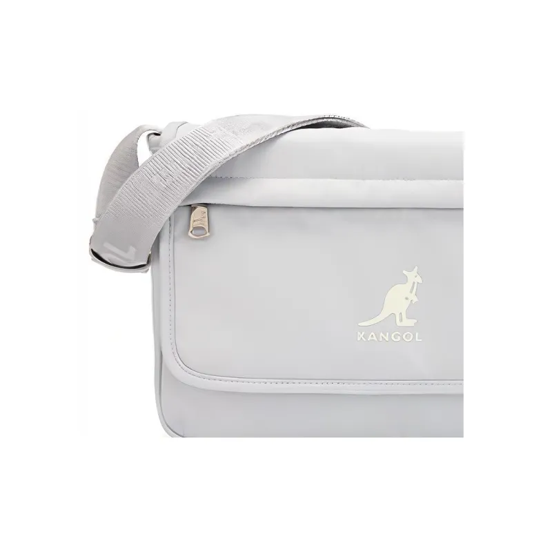 KANGOL Nylon Messenger Bag Crossbody Bag Shoulder Bag Women's Gray-3