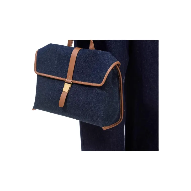 Songmont Fabric Briefcase, Backpack, Shoulder Bag, Crossbody Bag, Handbag Medium Size Unisex Blue Dyed Color-1