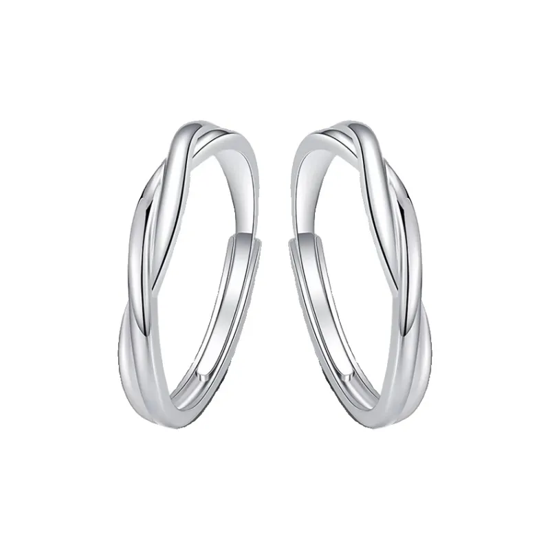 Xiaoyinjiang 999 Fine Silver Rings Unisex-6