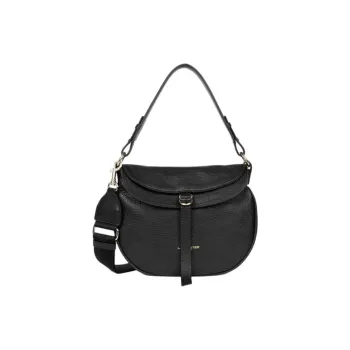 Lancaster Grain Cow Leather One Shoulder Handbags Women's Black