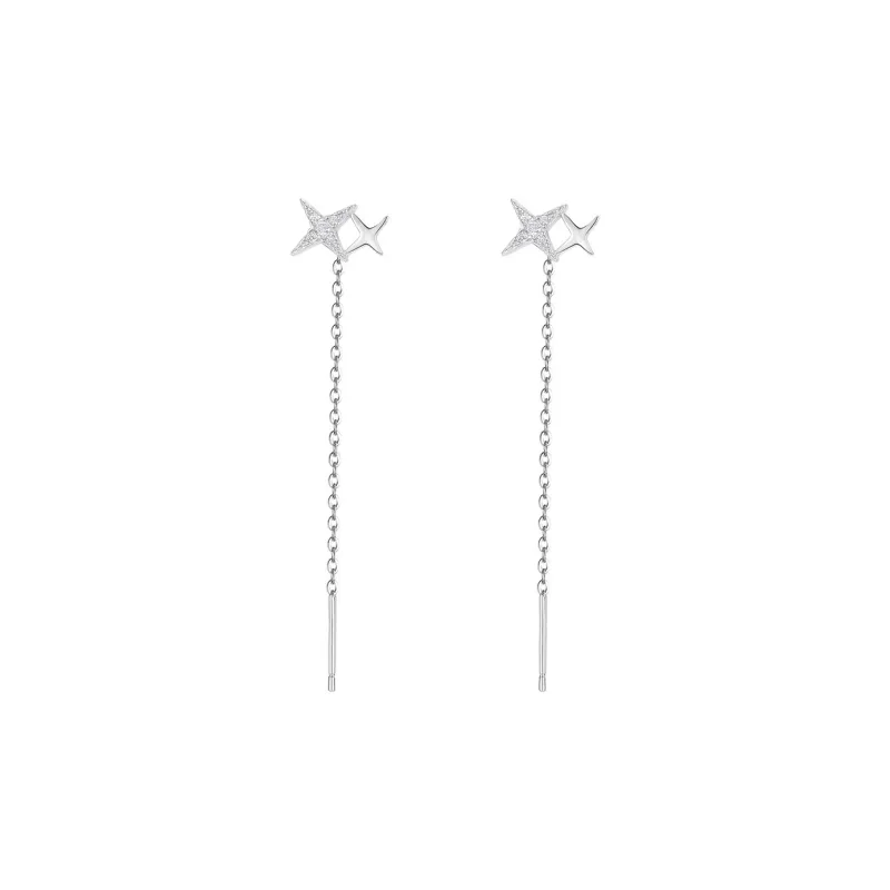 KiNGZiT S925 Silver Drop Earrings Women's-0