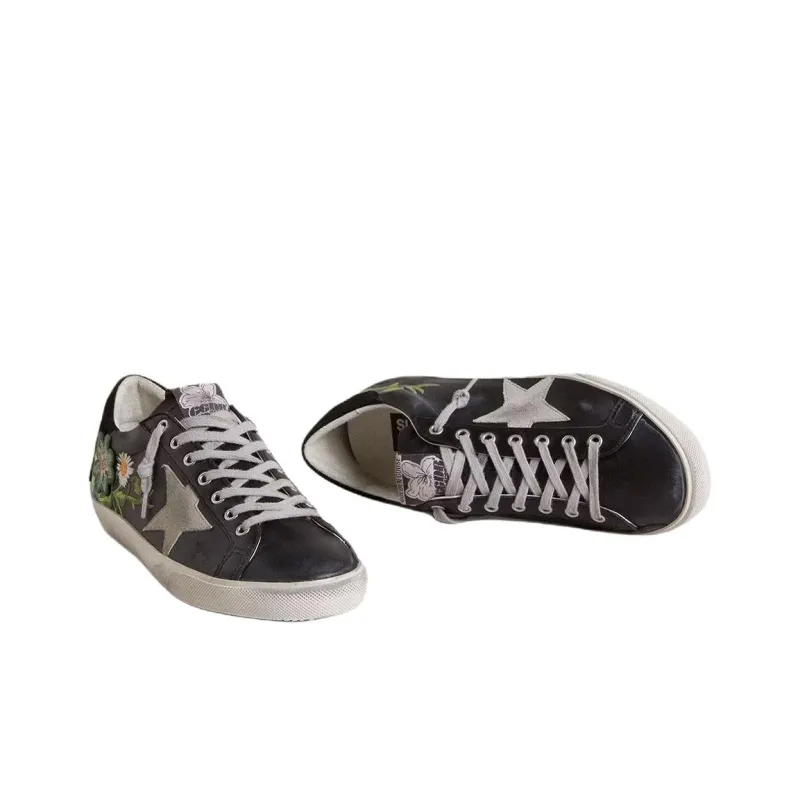 YIYANGQIANXI x Golden Goose Super Star Low Top Skateboard Shoes Women's Black-2