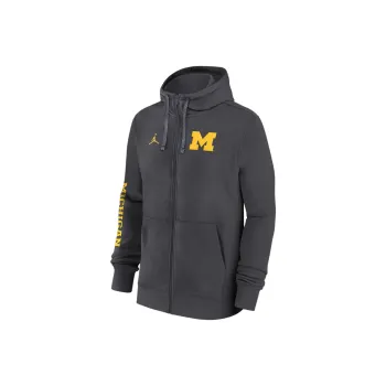 JORDAN Michigan Wolverines Sideline Team Issue Men's JORDAN College Full Zip Hoodie