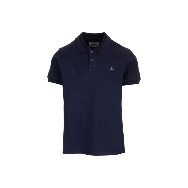 Vivienne Westwood Orb Embroidered Short Sleeved Polo Shirt-0