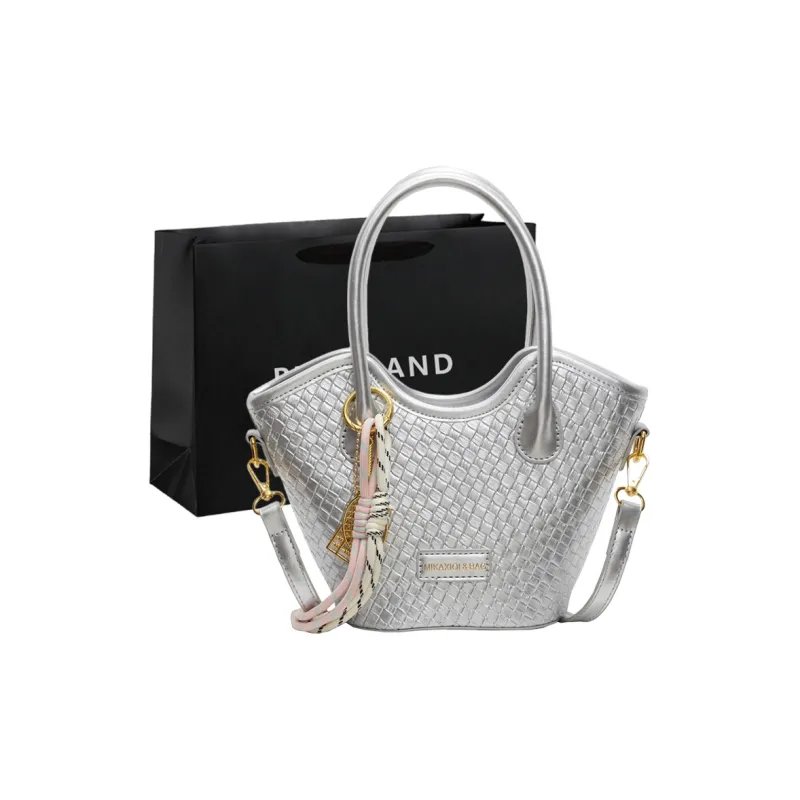 PINK·LAND PU Crossbody Handbag Regular Women's Black/Light Blue/Pink/Ecru/Silver-24