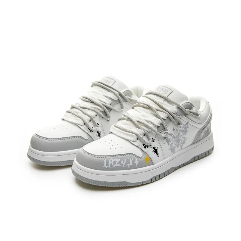 LAZY BONS Abrasion Resistant Breathable Low Top Skateboard Shoes Unisex-7