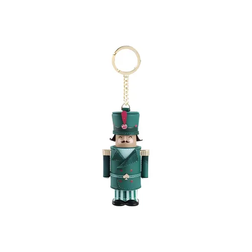 Kate Spade Cow Split Leather Bag Charm Bag Accessory Women's Green & Multicolor