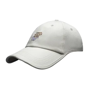 Anta Twill Cotton Fabric Baseball Caps Unisex Sand Gravel Gray