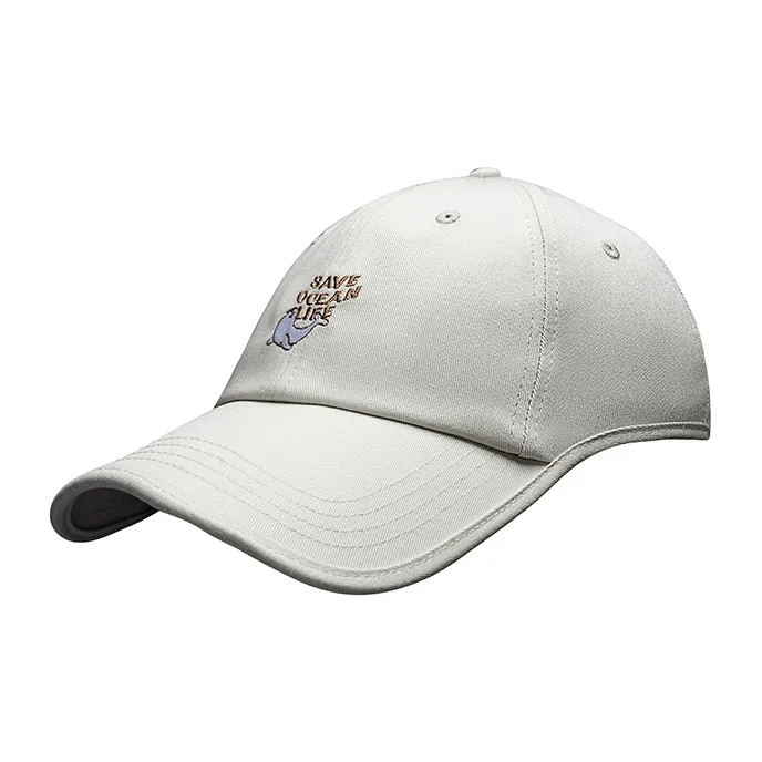 Anta Twill Cotton Fabric Baseball Caps Unisex Sand Gravel Gray-0
