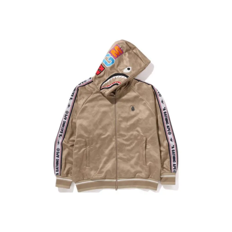 A BATHING APE Solid Camo Relaxed Fit Shark Full Zip Hoodie-0