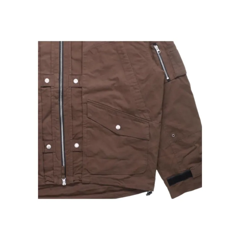 GRAILZ Windbreaker Jackets Men Dark Brown-2