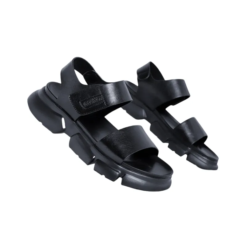 A Fairy Tale Of A Pair Of Shoes One Strap Sandals Men's Black-3