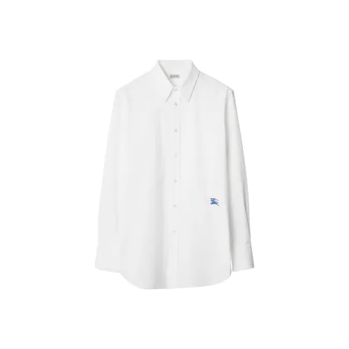 Burberry Logo Embroidered Button Up Shirt