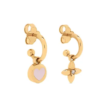 LOUIS VUITTON ICONIC Metal Earrings Women's Gold
