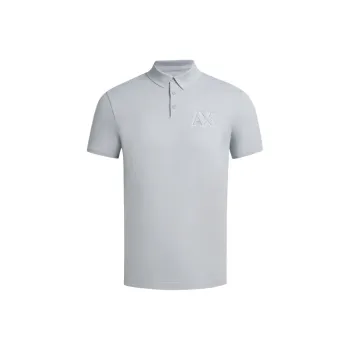 ARMANI EXCHANGE SS24 Polo Shirt Men's Gray Blue