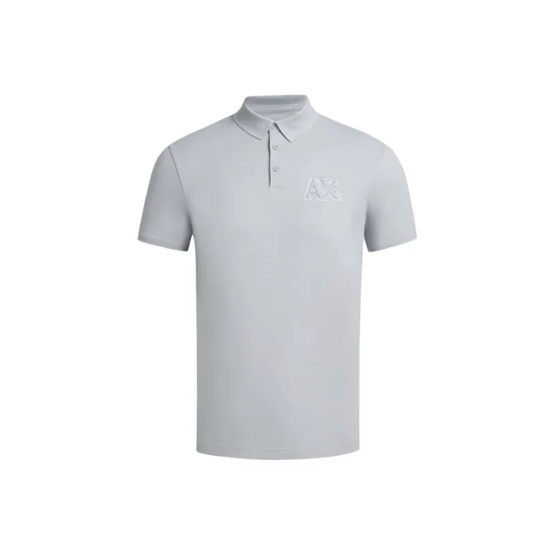 ARMANI EXCHANGE SS24 Polo Shirt Men's Gray Blue-0