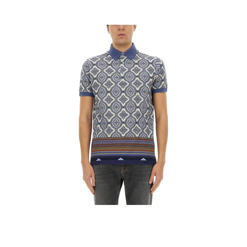 ETRO Geometric print Polo Shirt-0