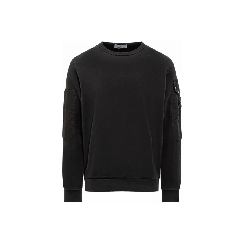 STONE ISLAND Logo Patch Crewneck Sweatshirt-0