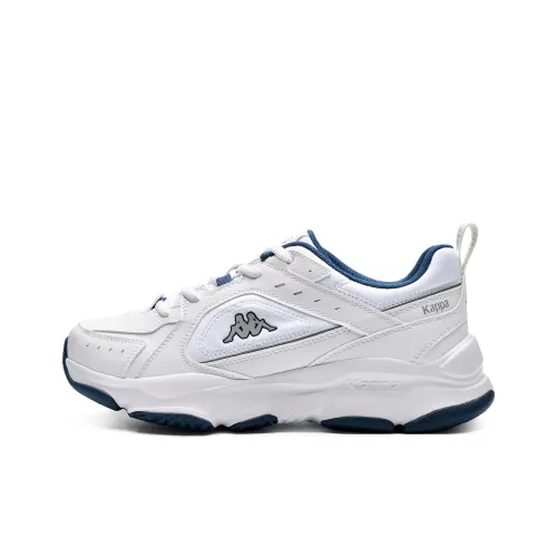 Kappa Proton No. 1 Back to Back Anti Slip Wear Resistant Low Top Chunky Sneakers Unisex White Blue