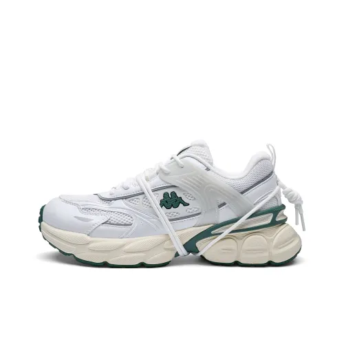 Kappa Back to Back Anti Slip Wear Resistant Low Top Chunky Sneakers Unisex White