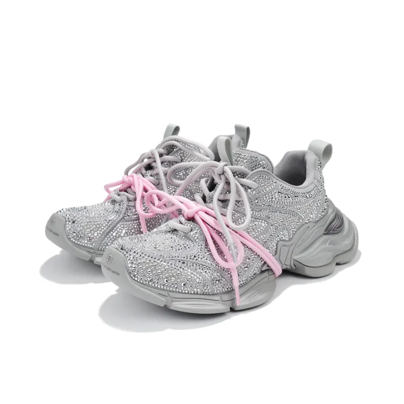 FERNANDA FRANKLIN Anti Slip Wear Resistant Low Top Lightweight Chunky Sneakers Women's-5