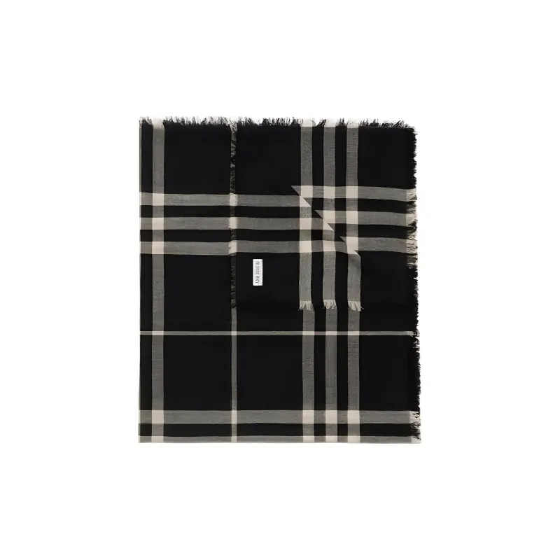 Burberry Check Wool Scarf-1