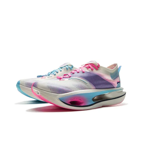 LiNing Feidian 5 ULTRA Cushioning, Slip Resistant, Rebound Low Top Running Shoes Unisex Pink Blue Mismatched