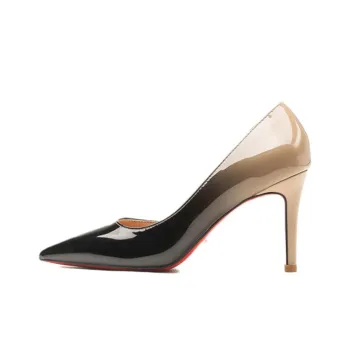 Than Than Me Slim Heel High Heels Women's Black Naked Gradient