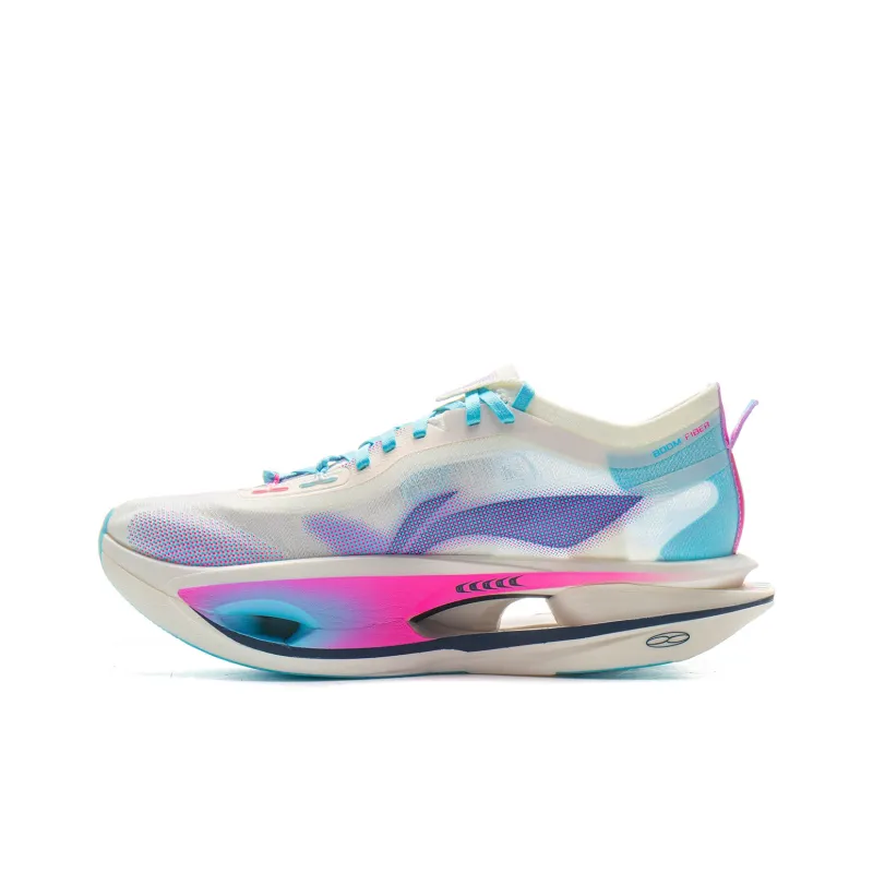 LiNing Feidian 5 ULTRA Cushioning, Slip Resistant, Rebound Low Top Running Shoes Unisex Pink Blue Mismatched-2