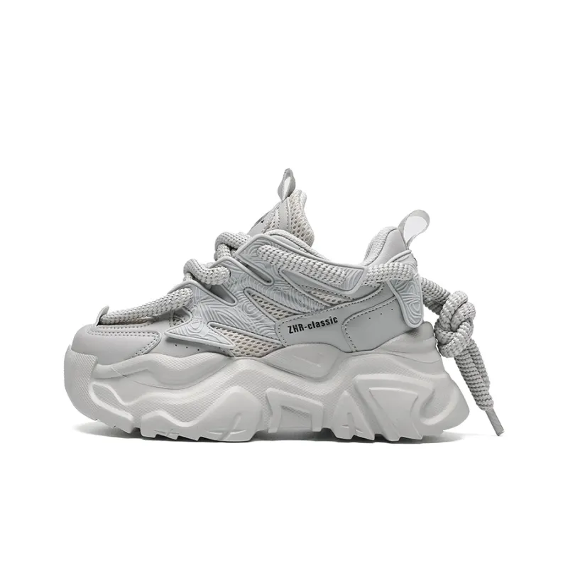 ZHR Abrasion Resistant Lightweight Height Increasing Low Top Chunky Sneakers Unisex-0