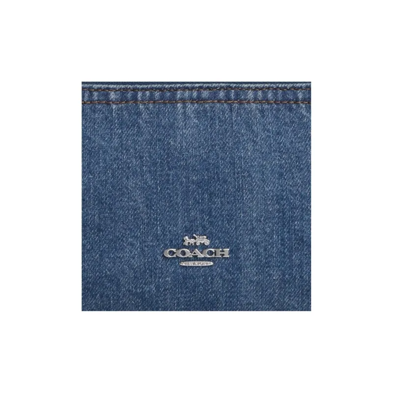 COACH Denim With Nubuck Wallet Small Size Women's Indigo-2
