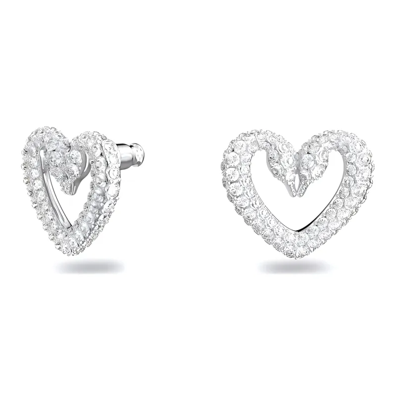 Swarovski Una Rhodium Plated Stud Earrings Women's-1
