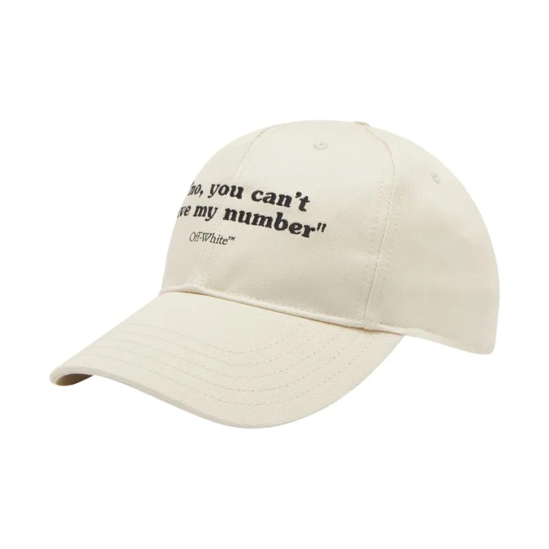 OFF-WHITE Cotton Baseball Caps Unisex White-2