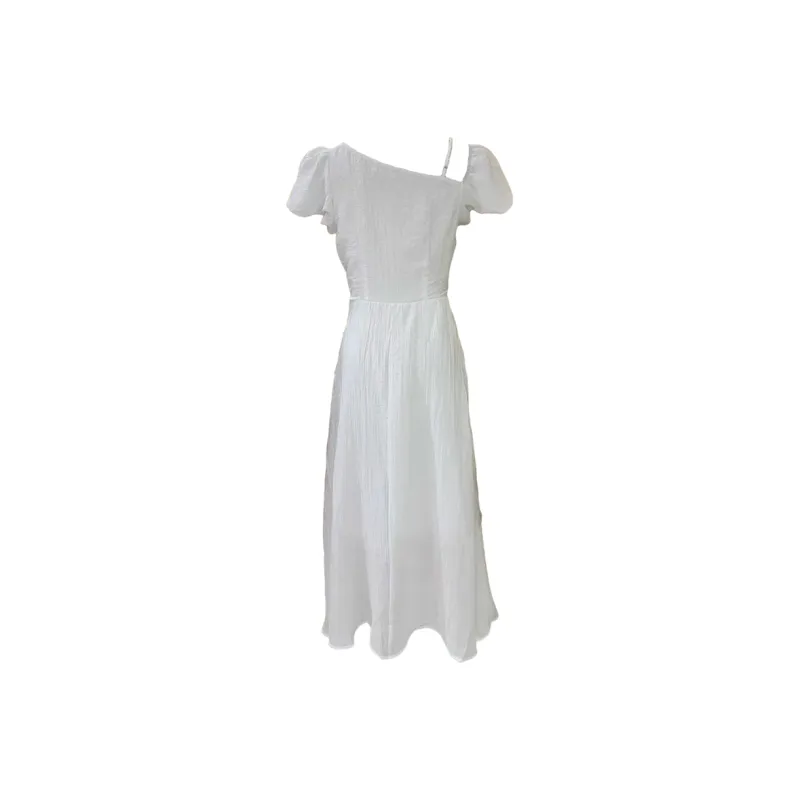 MISSHONEY MH Short Sleeved Dress Women's White-1