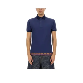 ETRO Paisley trim Polo Shirt