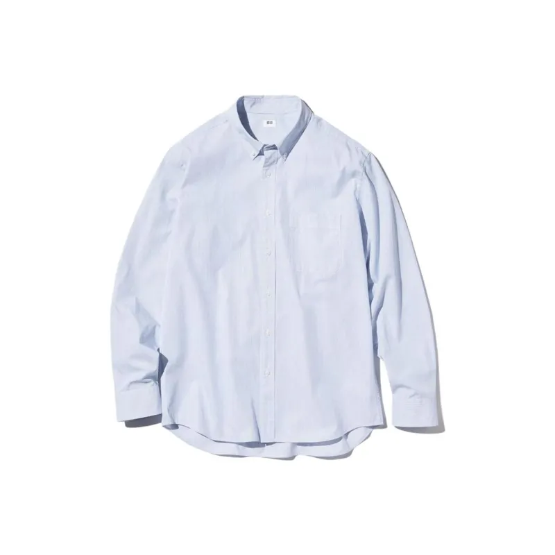 UNIQLO Shirts Men Aqua Blue-0