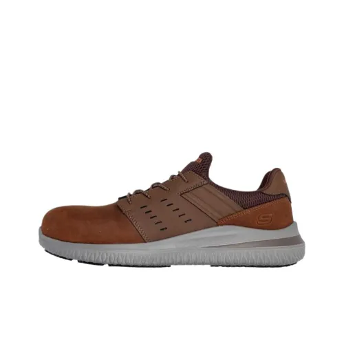 Skechers Delson 3.0 Low Top Casual Shoes Men's Brown
