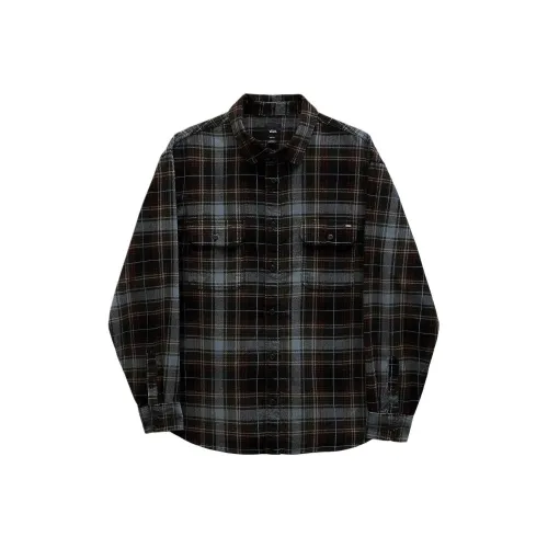 Vans Mayhill Shirts Men Black/Gray Blue