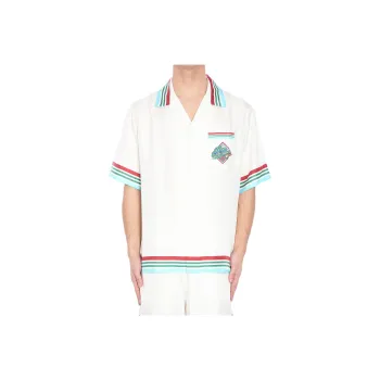 CASABLANCA Casa Way World Series Short Sleeve Silk Shirt