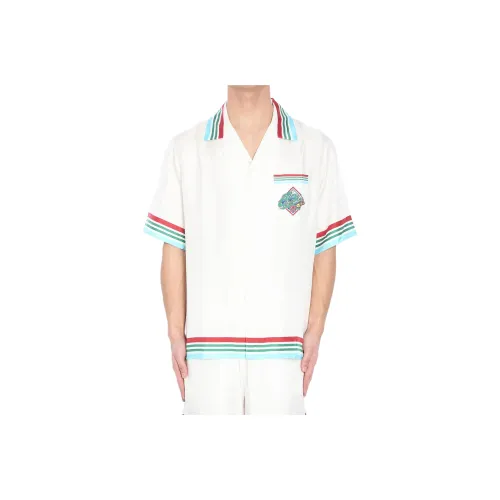 CASABLANCA Casa Way World Series Short Sleeve Silk Shirt