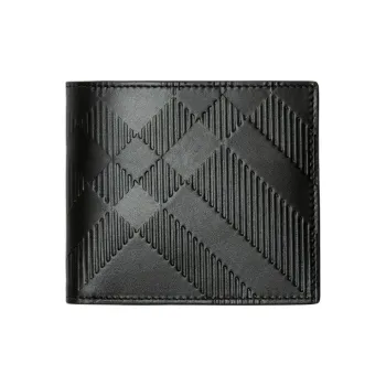 Burberry Cow Leather Wallet Men's Black
