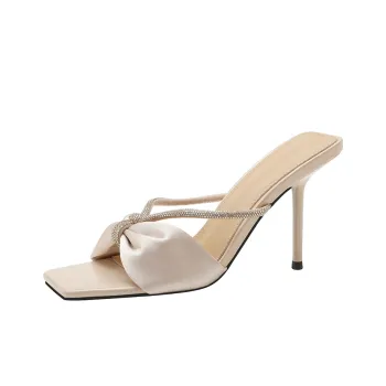 KATHRYN WILSON Rubber Sole Rhinestone Slide Slippers Women's