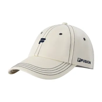 FILA FUSION Cotton Baseball Caps Unisex Water Ecru