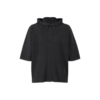 Homme Plissé Issey Miyake Mc June Plissé Hooded T shirt