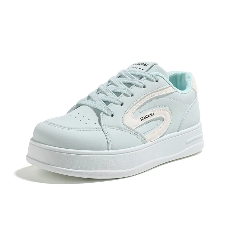 HUANQIU Anti Slip And Wear Resistant Height Increasing Low Top Skateboard Shoes Women's-1